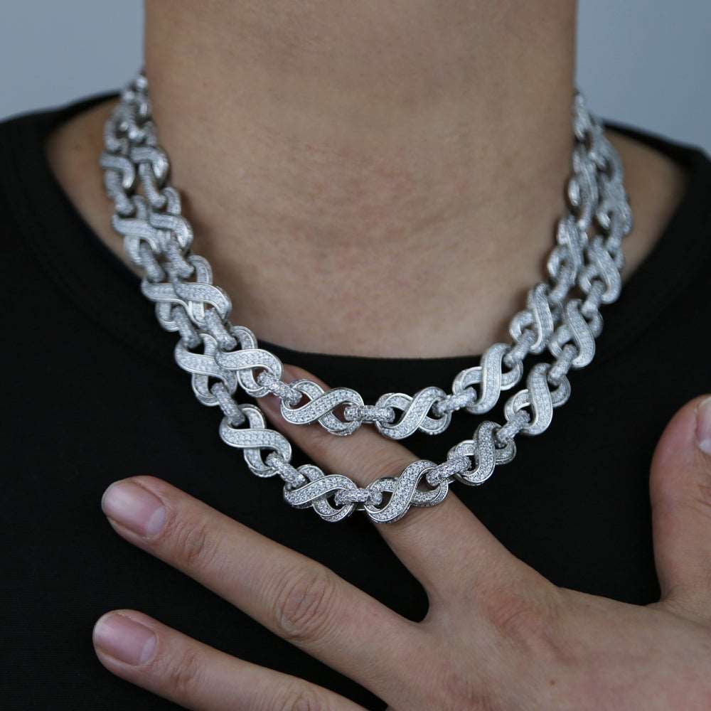 CZ Infinity Cuban Link Chain - Uniquely You Online - Chains