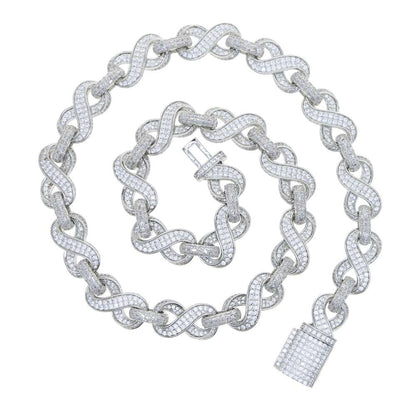 CZ Infinity Cuban Link Chain - Uniquely You Online - Chains