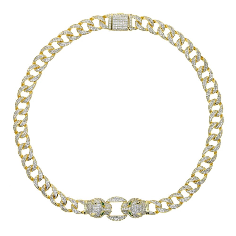 CZ Jaguar Cuban Link Choker - Uniquely You Online - Necklace