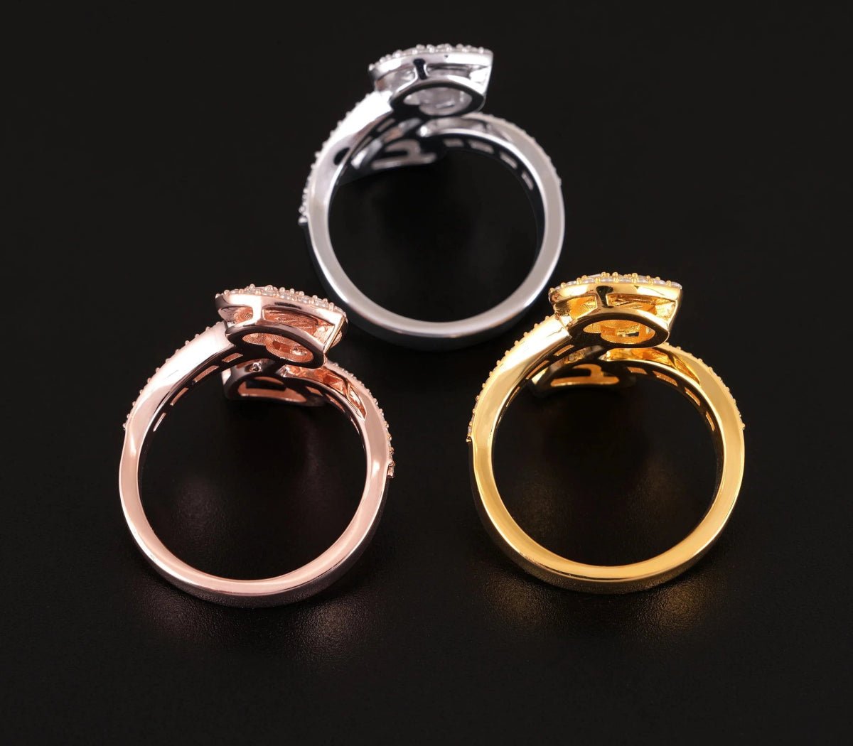 CZ Moissanite Baguette Heart Wrap Ring - Uniquely You Online - Ring