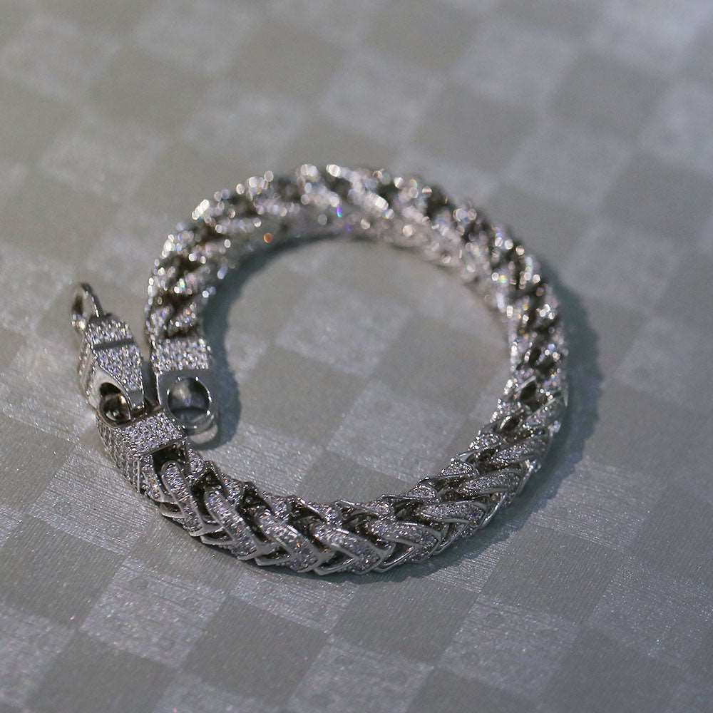 CZ Pointed Cuban link Chain and Bracelet - Uniquely You Online - Chain and Bracelet