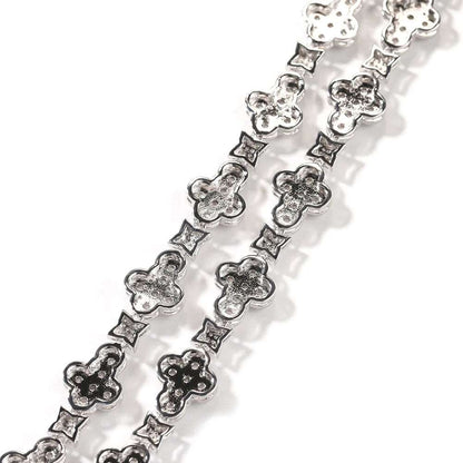 CZ Rounded Cross 4-Star Tennis Necklace and Bracelet - Uniquely You Online - Chain and Bracelet