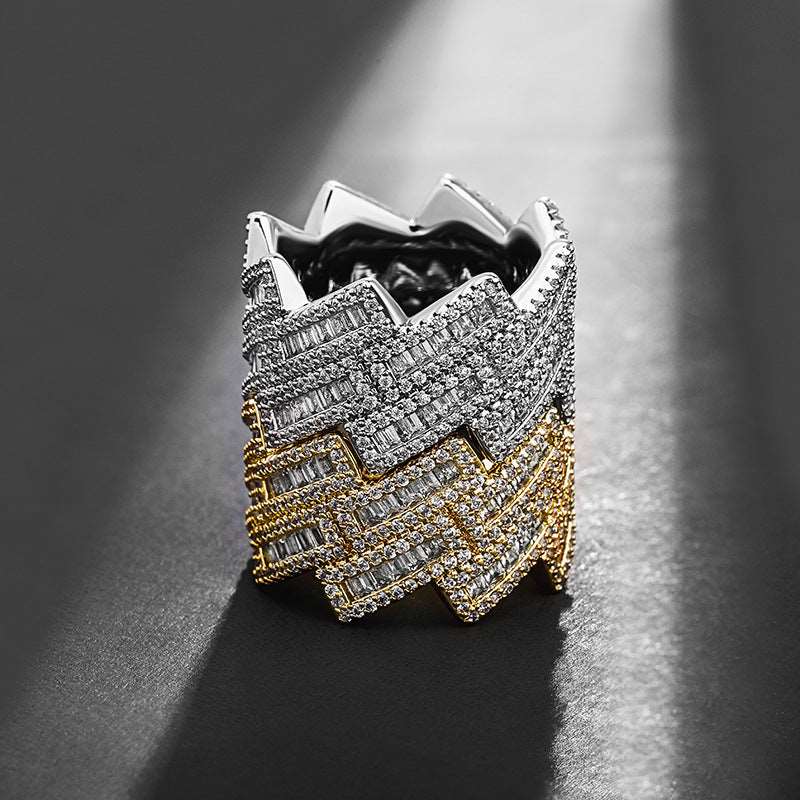 CZ Square Cuban Link Ring - Uniquely You Online - Ring