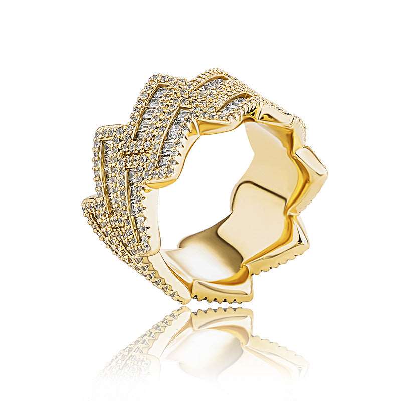 CZ Square Cuban Link Ring - Uniquely You Online - Ring