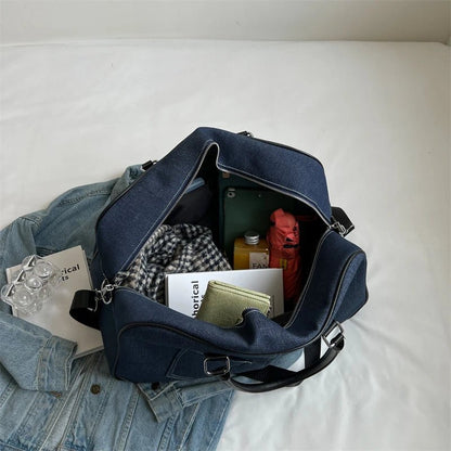 Denim Pocket Duffel Bag - Uniquely You Online - Duffel Bag