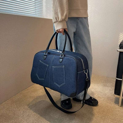 Denim Pocket Duffel Bag - Uniquely You Online - Duffel Bag