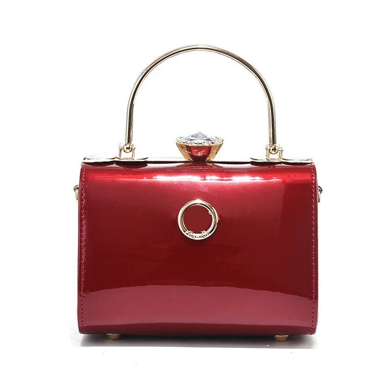 Diamond Box Patent Leather Handbag - Uniquely You Online - Handbag