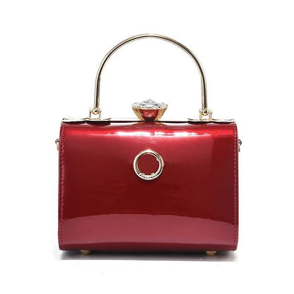 Diamond Box Patent Leather Handbag - Uniquely You Online - Handbag