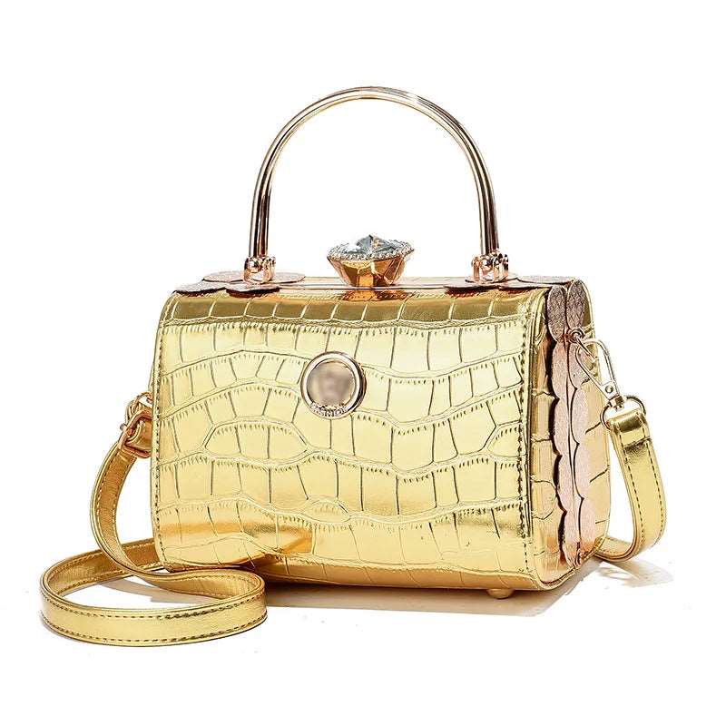 Diamond Box Patent Leather Handbag - Uniquely You Online - Handbag