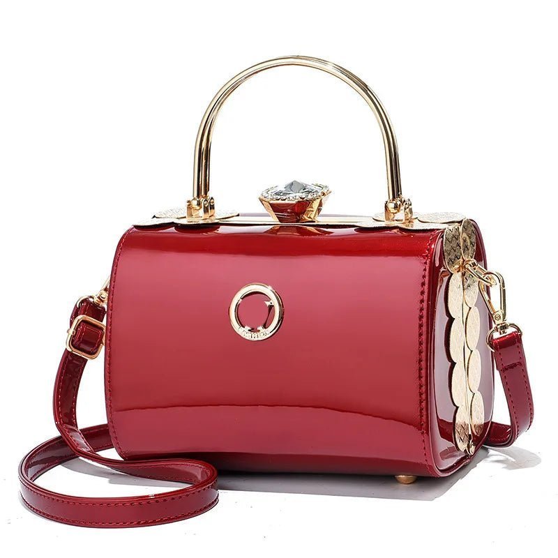 Diamond Box Patent Leather Handbag - Uniquely You Online - Handbag