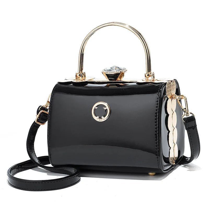 Diamond Box Patent Leather Handbag - Uniquely You Online - Handbag