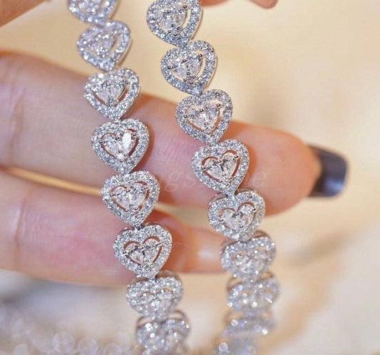 Diamond Heart Link Bracelet - Uniquely You Online - Bracelet