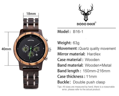 Dodo Deer Sandal Wood and Stainless Steel Watch - Uniquely You Online - Watch