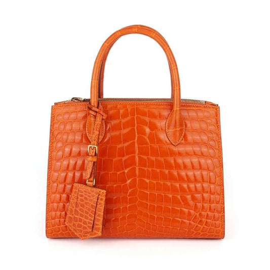 Embossed Crocodile Leather Handbag - Uniquely You Online - Handbag