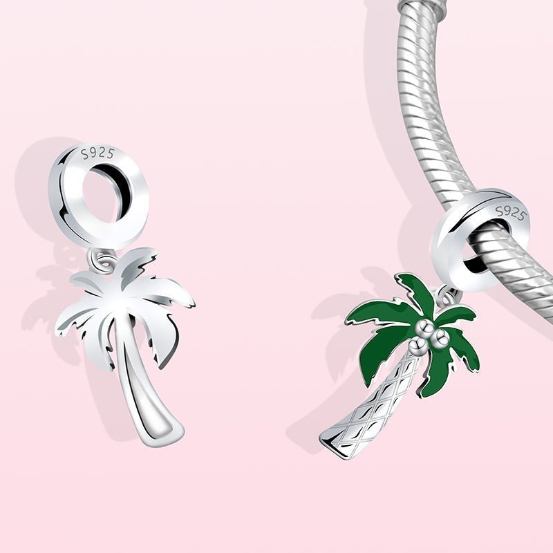 Enamel Coconut Tree Charm - Uniquely You Online - Charms