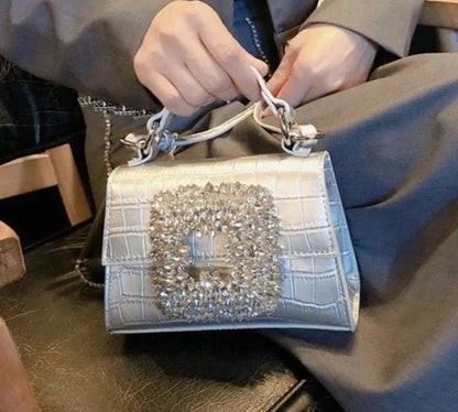 Encrusted Crystal Crocodile Print Bag - Uniquely You Online - Handbag