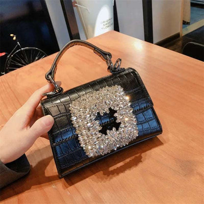 Encrusted Crystal Crocodile Print Bag - Uniquely You Online - Handbag