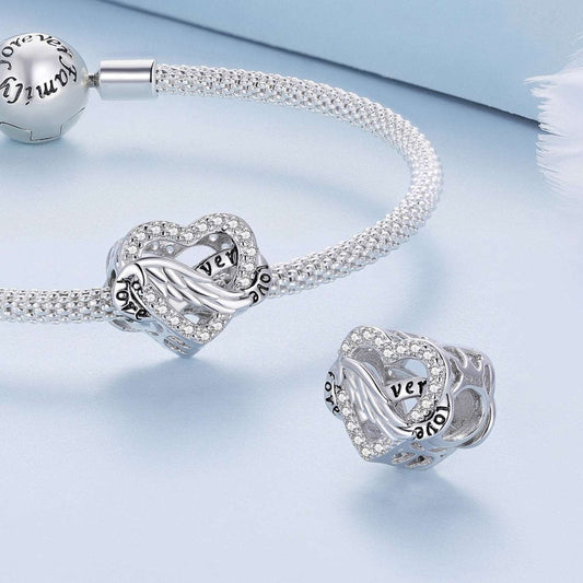 Eternal Heart Infinity Wings Charm - Uniquely You Online - Charms