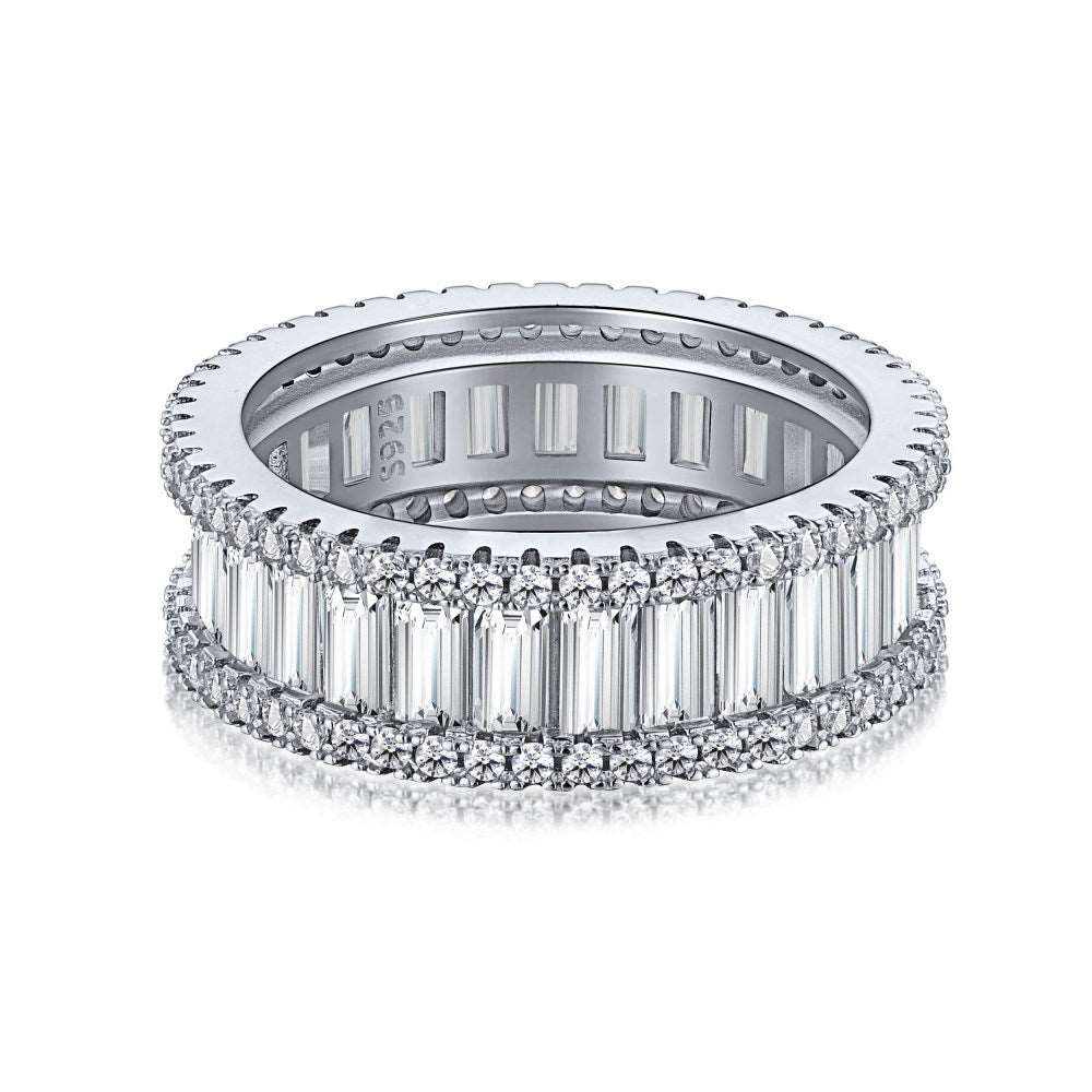 Eternity Pave 5A CZ Silver Rings - Uniquely You Online - Ring