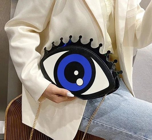 Evil Eye Patent Leather Novelty Bag - Uniquely You Online - Crossbody