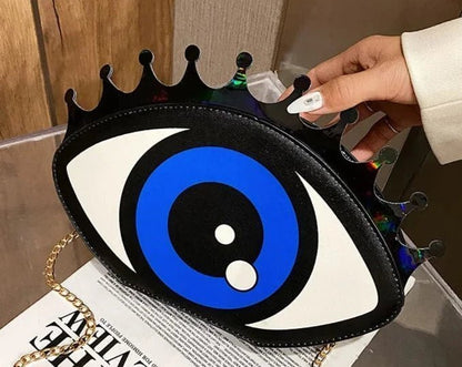 Evil Eye Patent Leather Novelty Bag - Uniquely You Online - Crossbody