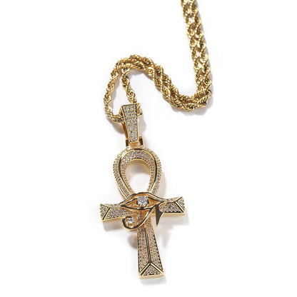 Eye of Horus Ankh Pendant with Rope Chain - Uniquely You Online - Pendant and Necklace