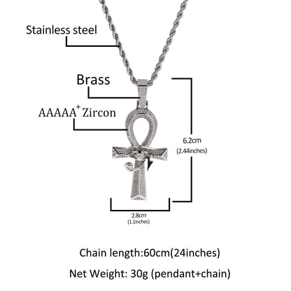 Eye of Horus Ankh Pendant with Rope Chain - Uniquely You Online - Pendant and Necklace