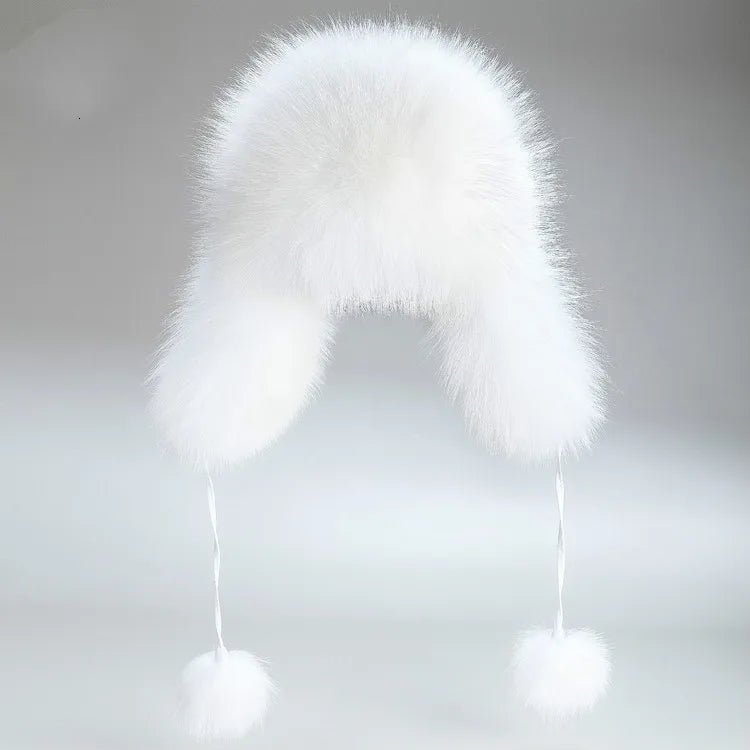 Faux Fur Earflap Pom Pom Hat - Uniquely You Online - Hat