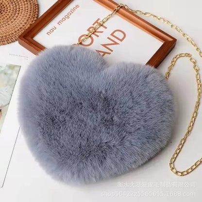 Faux Fur Love Bag - Uniquely You Online - Handbag