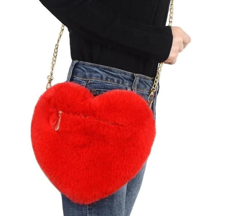 Faux Fur Love Bag - Uniquely You Online - Handbag