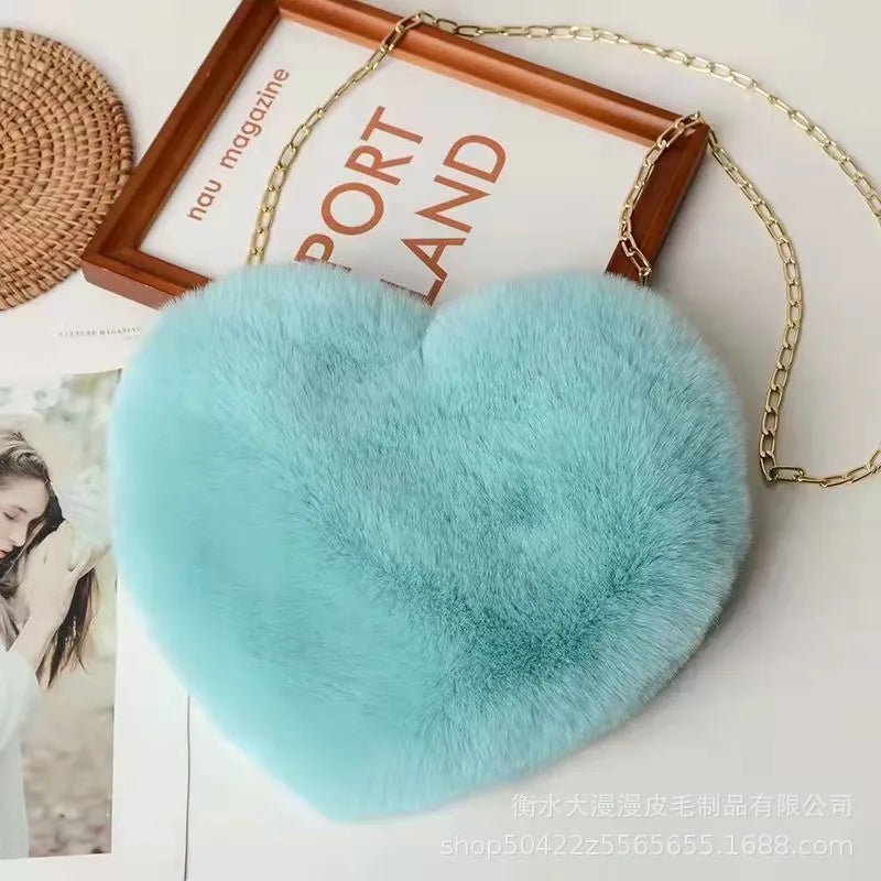 Faux Fur Love Bag - Uniquely You Online - Handbag