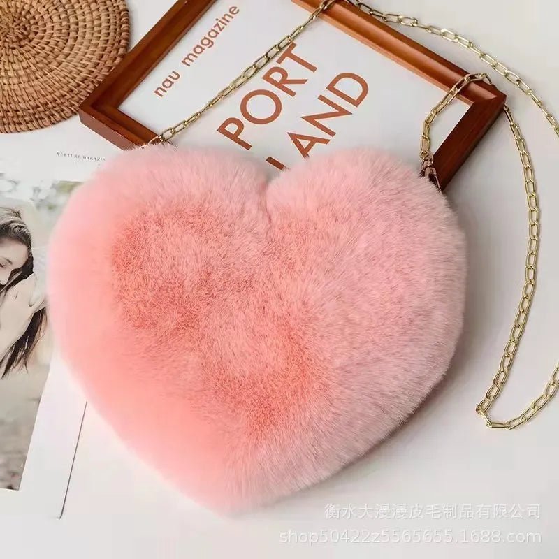 Faux Fur Love Bag - Uniquely You Online - Handbag