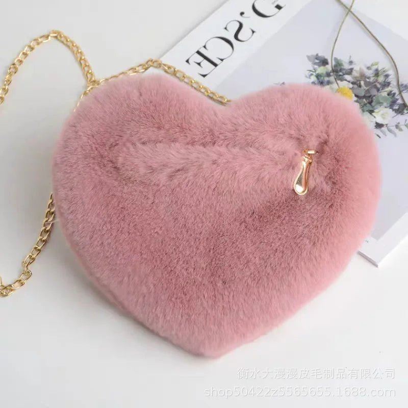 Faux Fur Love Bag - Uniquely You Online - Handbag