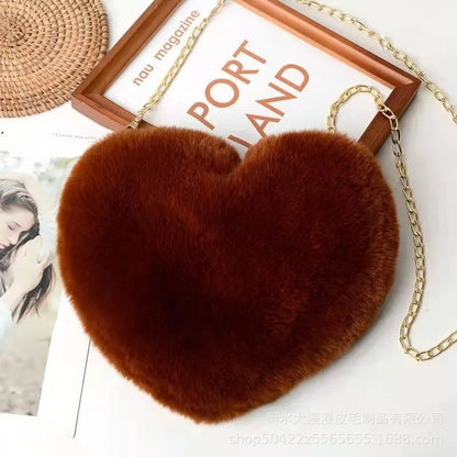 Faux Fur Love Bag - Uniquely You Online - Handbag