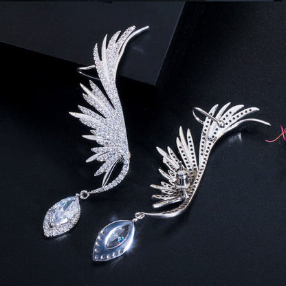 Feather Wing Climber Earrings - Uniquely You Online - Earrings