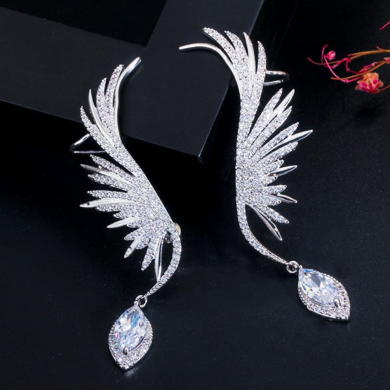 Feather Wing Climber Earrings - Uniquely You Online - Earrings