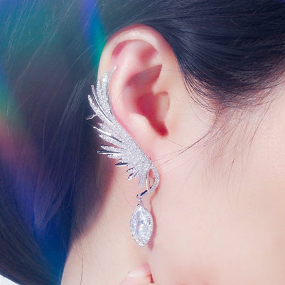 Feather Wing Climber Earrings - Uniquely You Online - Earrings