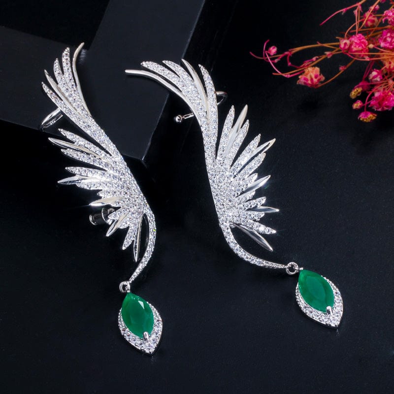 Feather Wing Climber Earrings - Uniquely You Online - Earrings