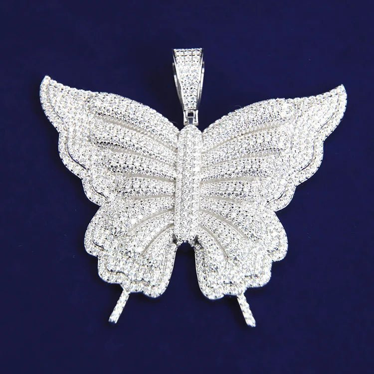 Fire Moissanite Delicate Butterfly Pendant - Uniquely You Online - Pendant