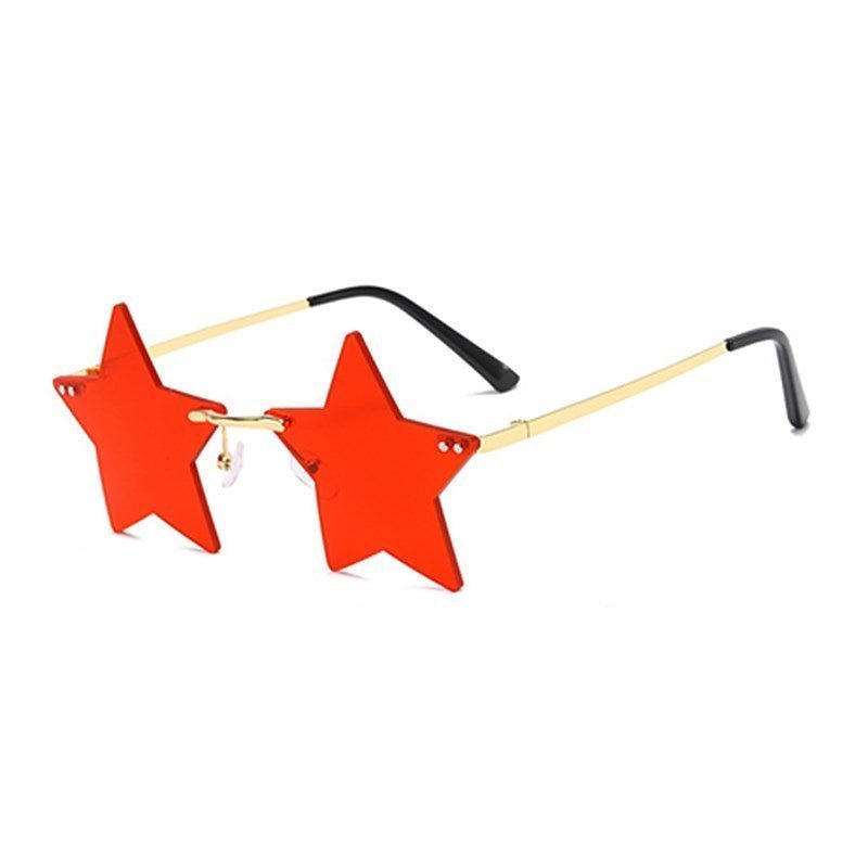 Five-Pointed Star Rimless Sunglasses - Uniquely You Online - Sunglasses