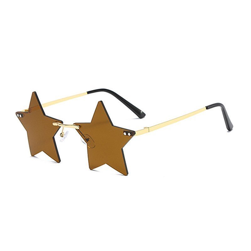 Five-Pointed Star Rimless Sunglasses - Uniquely You Online - Sunglasses