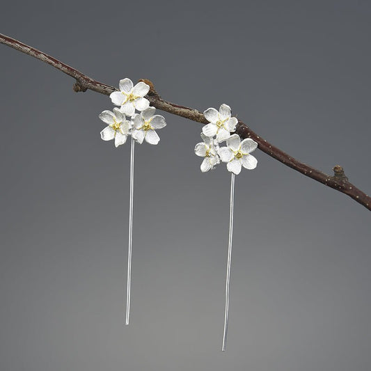 Flower Drop Line Earrings - Uniquely You Online - Earrings