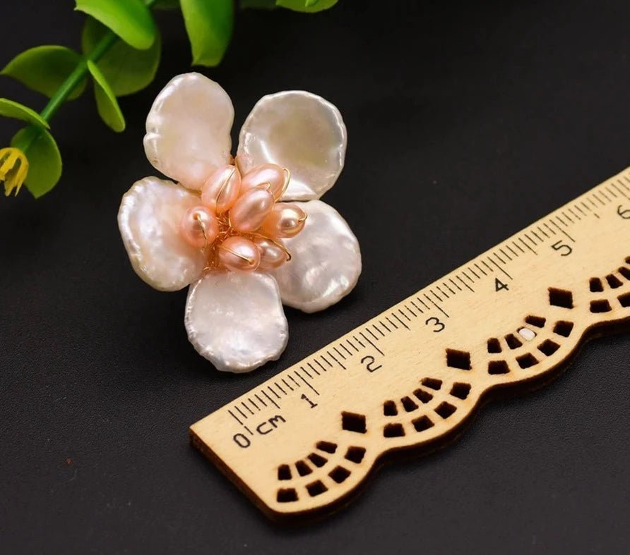 Flower Pearl Stud Earrings - Uniquely You Online - Earrings