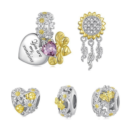 Flowers and Bees Charms - Uniquely You Online - Charms