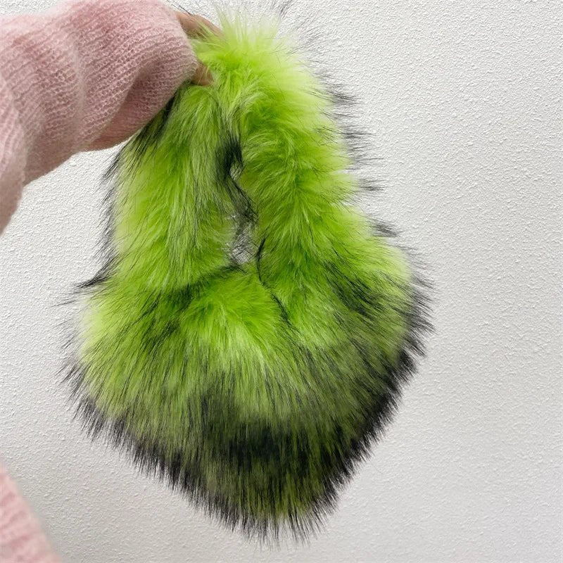 Fluffy Plush Faux Fur Heart Bag - Uniquely You Online - Handbag