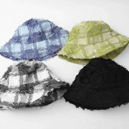 Frayed Plaid Bucket Hat - Uniquely You Online - Hat