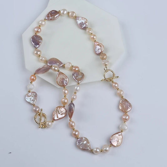 Freshwater Pearl Drops Jewelry Set - Uniquely You Online - Chain and Bracelet