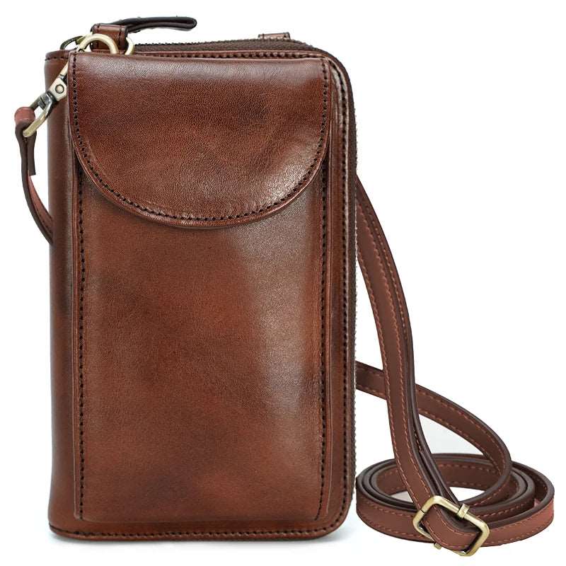 Full Grain Leather Cell Phone Crossbody - Uniquely You Online - Crossbody