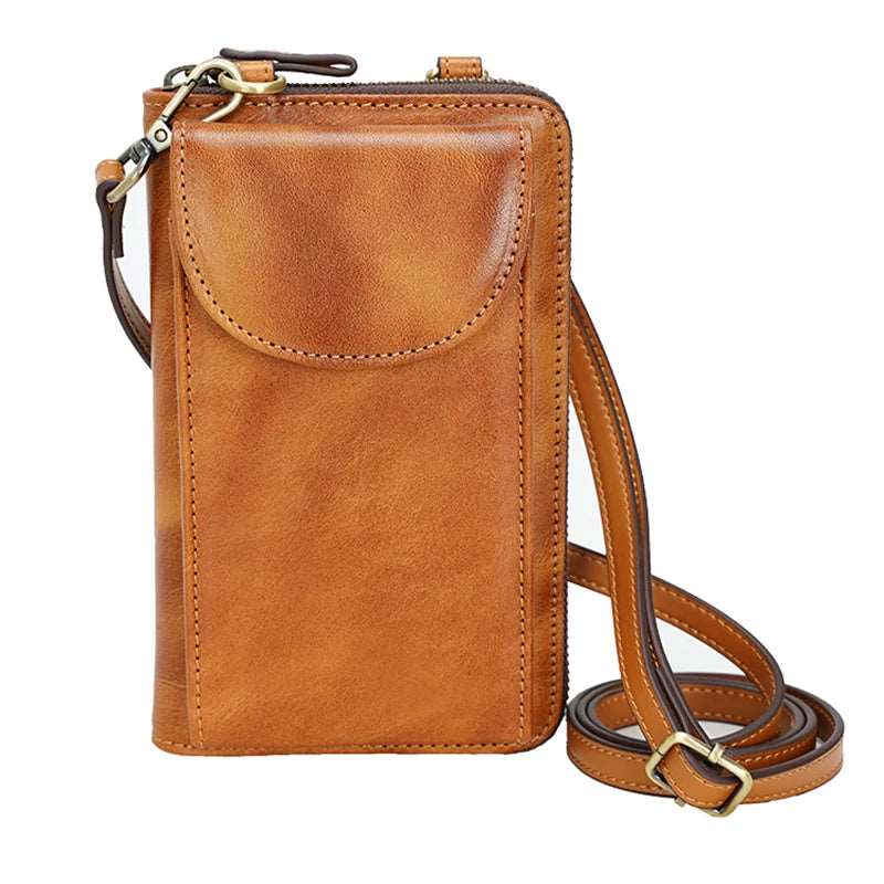 Full Grain Leather Cell Phone Crossbody - Uniquely You Online - Crossbody