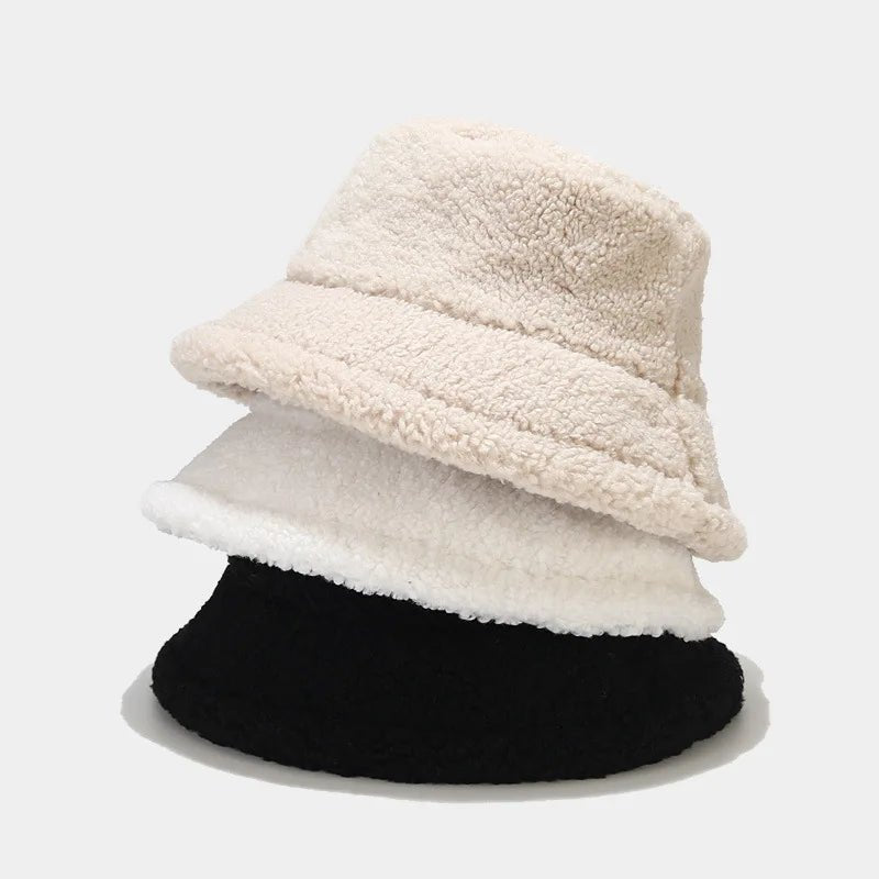 Furry Bear Plain Sherpa Bucket Hat - Uniquely You Online - Hat